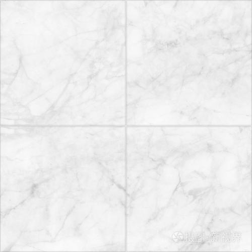 白色大理石瓷砖无缝地板纹理背景