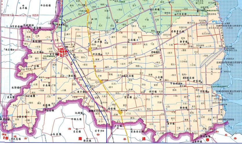 东台市交通地图全图,东台市交通地图高清版下载 - 8264户外8264.com