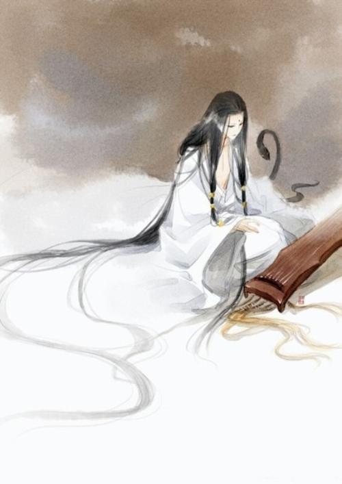 绘画手绘水粉 静物 唯美温暖背景头像朦胧 男生女生 简洁 墨 古筝古琴