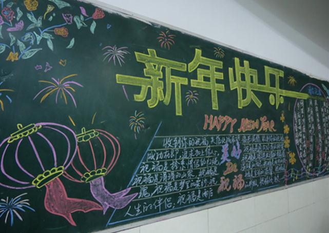新年快乐黑板报主题