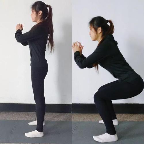 动作一:箱式深蹲