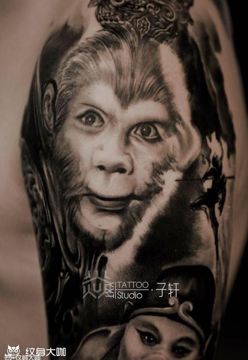 心中已有西游记_纹身图案手稿图片_子轩的纹身作品集