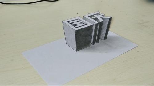 画风清新自然是一副有创意的立体画