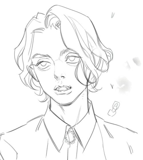 【线稿】超绝7115适合做头像板绘素材_线稿_头像