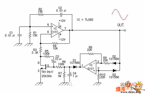 正弦波发生电路原理图正弦信号产生 电路图
