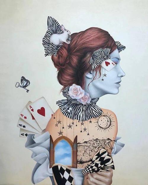 泰国艺术家的绝美人物拼贴创意画作