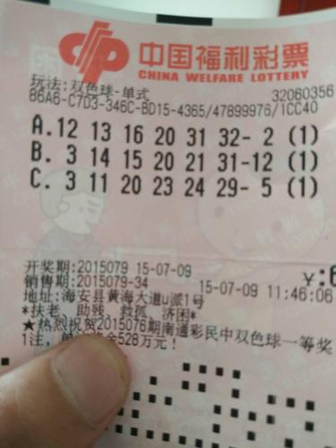 这也是我第一次买双色球,看了一遍看不懂,中了三个数字,我不知道有没