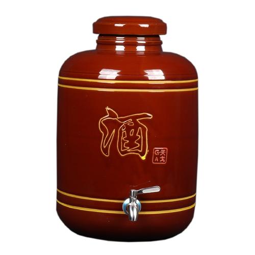 酒坛陶瓷梅酒瓶10/20/50斤老式土陶家用密封窖藏酒坛子梅子酒罐