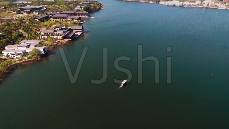 雁栖湖景区游船航拍已调色