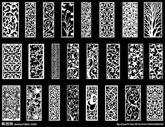 镂空雕花设计图__移门图案_底纹边框_设计图库_昵图网