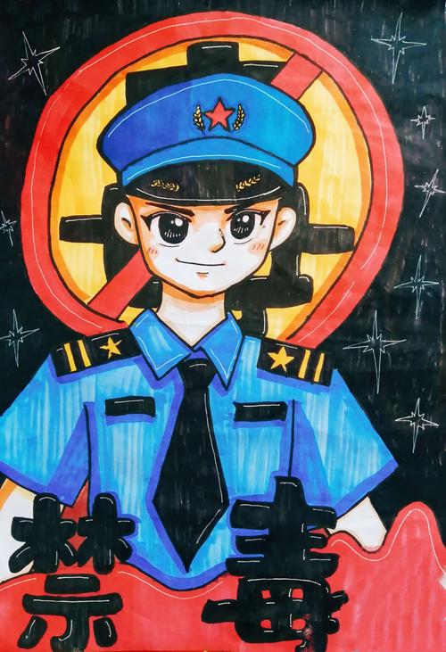 闽清县井后中心小学学生禁毒宣传绘画书法作品