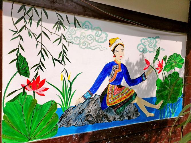 川南王武寨村苗族墙绘