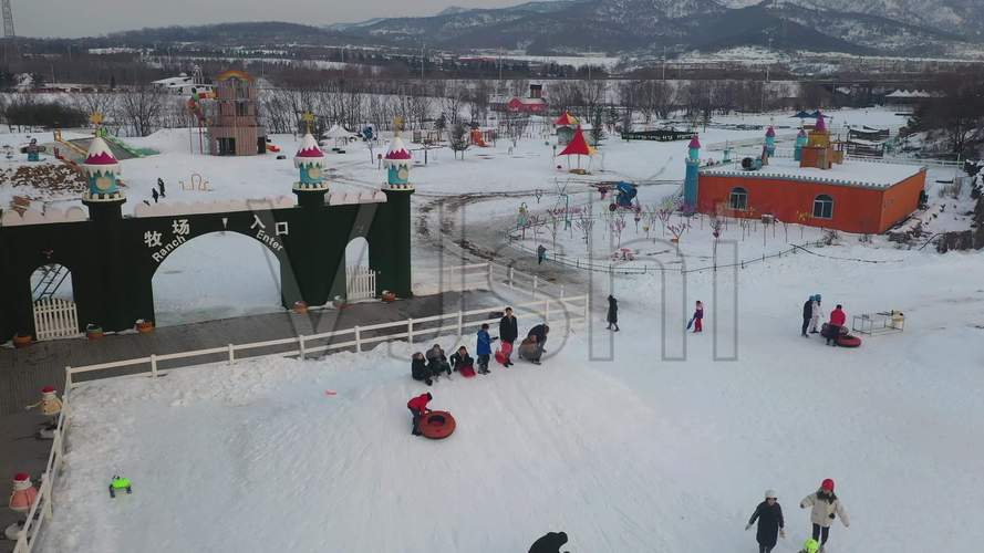 威海风光地中海滑雪场航拍