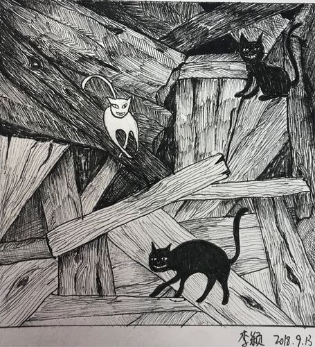 遇—版画黑白构成 写美篇 ♀♀ ♀♀ ♀♀ 慢慢的,开始会注意构图