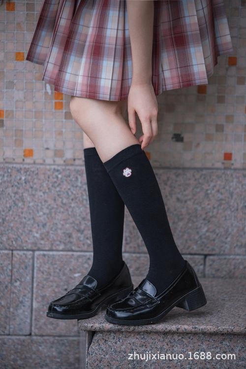 106猫爪刺绣半腿袜基础款jk制服袜日系可爱白色小腿袜