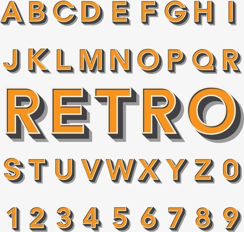 英文字母 创意字母 矢量文件 阿拉伯数字 字母合集