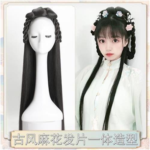 长发公主古装假发套m全头汉服头发i假发女全头套式古风发型自