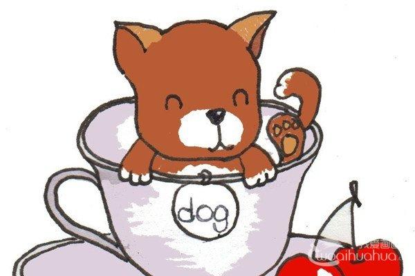 卡通画:茶杯犬的绘画步骤