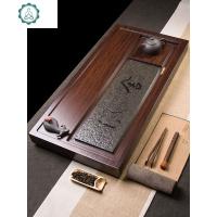 黑檀实木茶盘整块原木家用功夫茶具茶海乌金石茶盘大号简约封后舍得