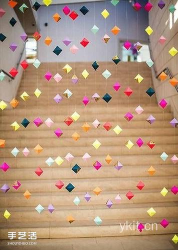 菱形折纸挂饰.