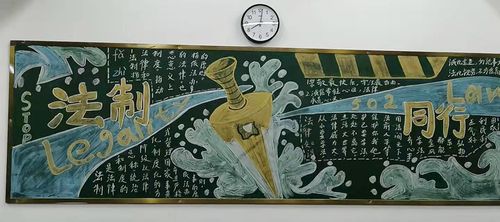成长路上与法同行——小学部"法制教育宣传"黑板报评比