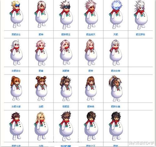 dnf全职业像素头搭配雪人套外观贾玲肥鯮井盖帕拉憨