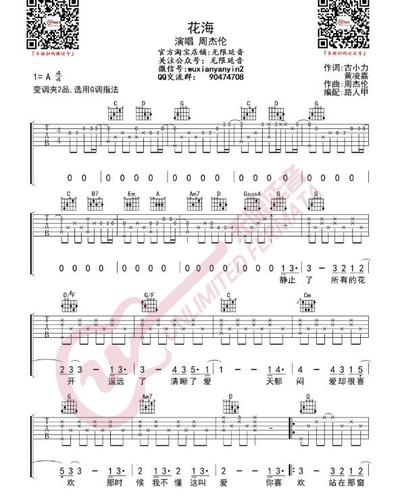 花海吉他谱g调新手练习吉他简单易学的曲谱