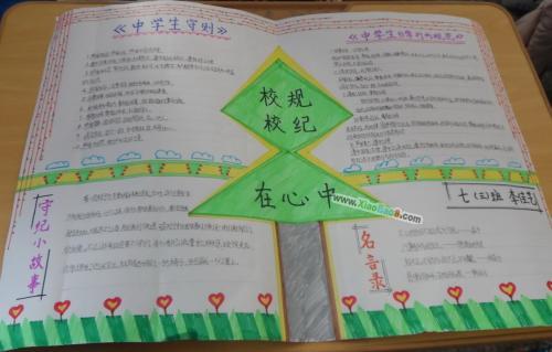 校规校纪在心中手抄报