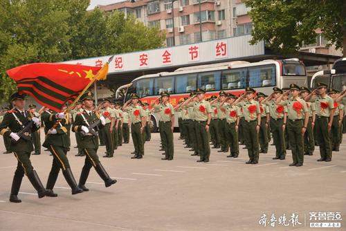 峥嵘岁月无悔戎装武警山东总队淄博支队隆重举行退役仪式