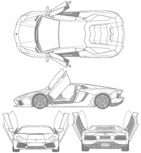 求 兰博基尼aventador 建模三视图