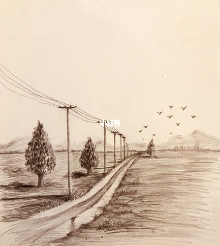 铅笔风景画很有意思_铅笔_风景画_风景_临摹_文化_绘画