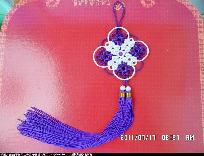 6乘6套色冰花变化的编结过程-编法图解-冰花结(华瑶结