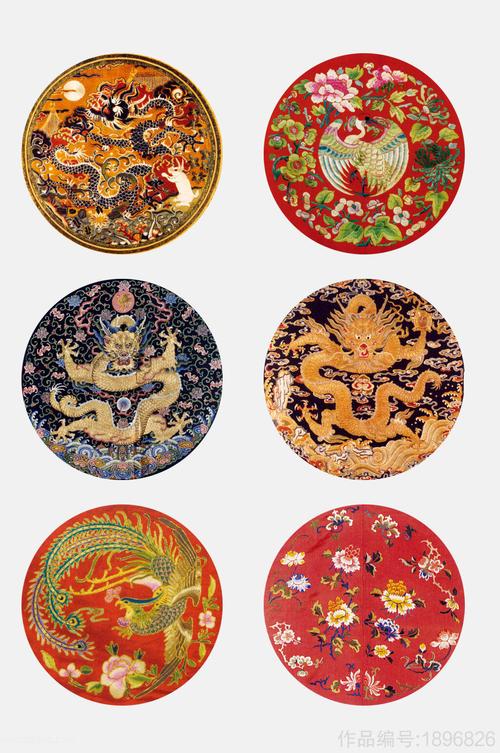 精致中国古代服饰纹样拷贝设计素材