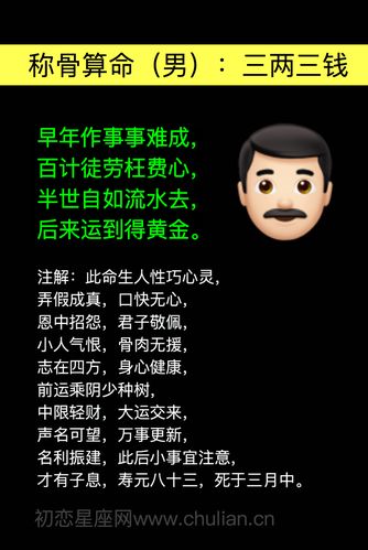 3两3钱是什么命三两三钱男命女命详解