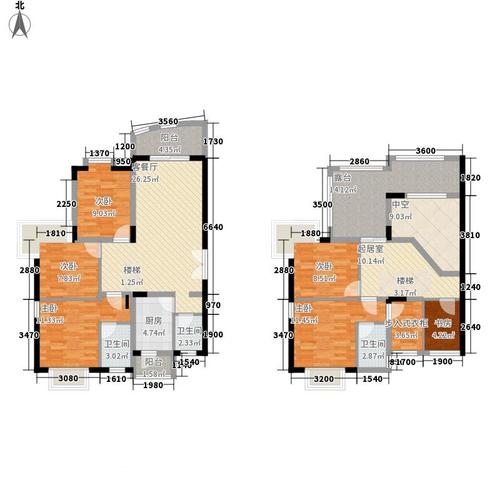 锦绣家园6室1厅3卫1厨196.00㎡户型图