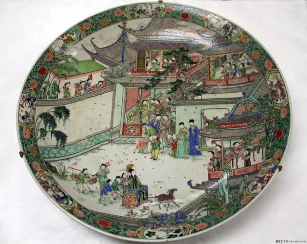 一,康熙五彩掷果盈车纹超大盘