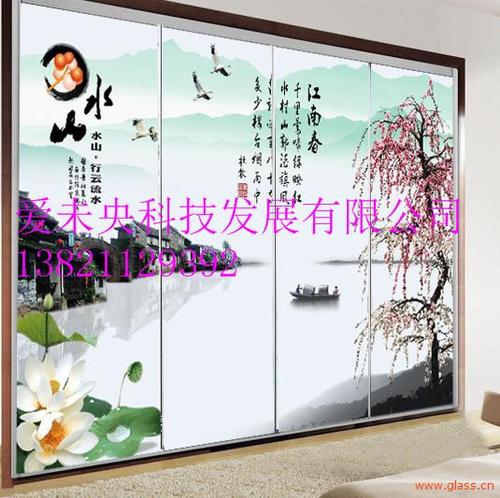 天津装饰玻璃画隔断 工艺玻璃隔断