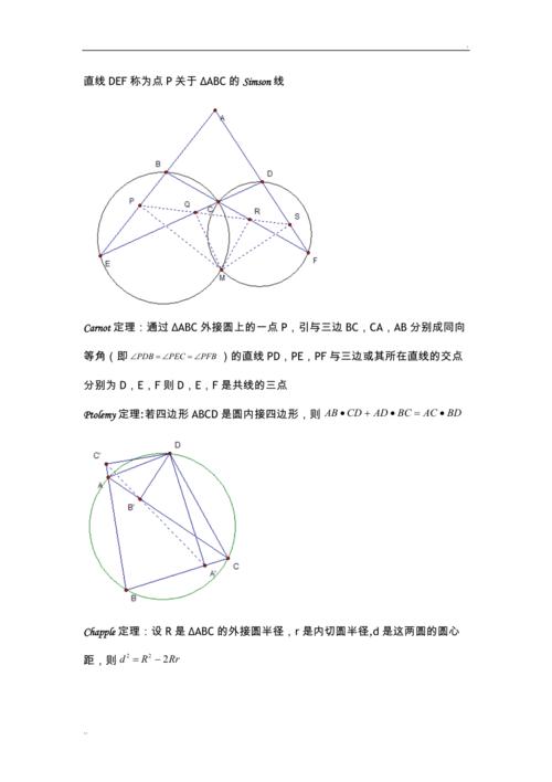 关于圆的几个定理