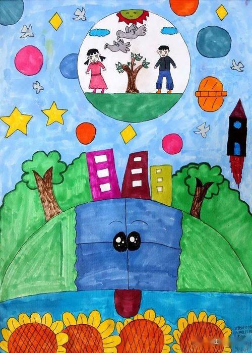 盈江县2020年中华魂科技托起强国梦主题教育读书活动优秀绘画作品展