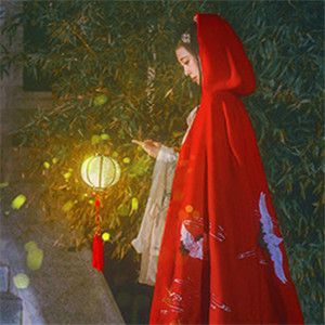 夜深庭间女子古风头像大全,红斗篷美人qq头像- 中国风