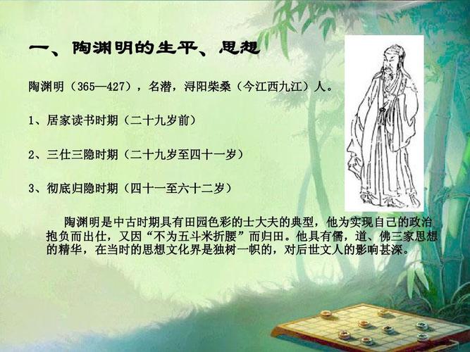 陶渊明的生平ppt