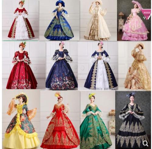 17中世纪欧式欧洲宫廷服装出租伊丽莎白英国女王公主裙皇室贵租赁