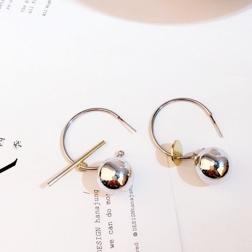 韩国直运欧美夸张大圆球耳圈个性气质型耳钉耳环耳坠女饰品批发