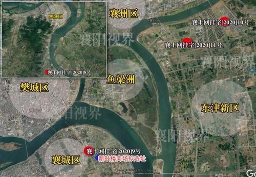 这四总宗地块中,8,9号宗地位于襄城区,8号地块靠近余家湖,为还建房