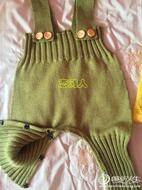 织法超简单的婴幼儿棒针背带裤