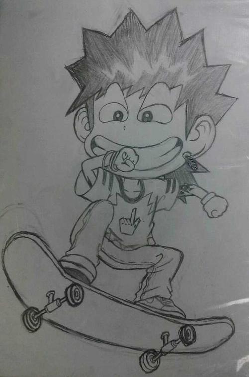 影响美术作品简笔画狗年初中美术简笔画的教案手绘中学生校服设计图