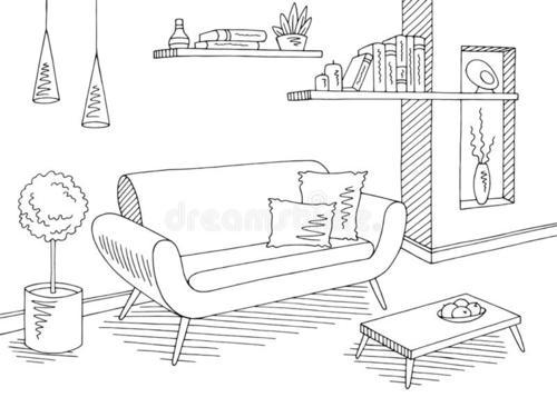 我家客厅简笔画集