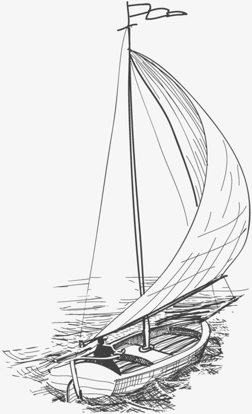 古代人的船简笔画
