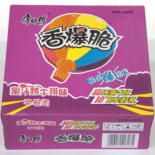 干脆面 康师傅香爆脆整箱48包 干吃面休闲零食