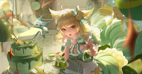 王者荣耀妲己女仆咖啡抹茶甜心星元海报